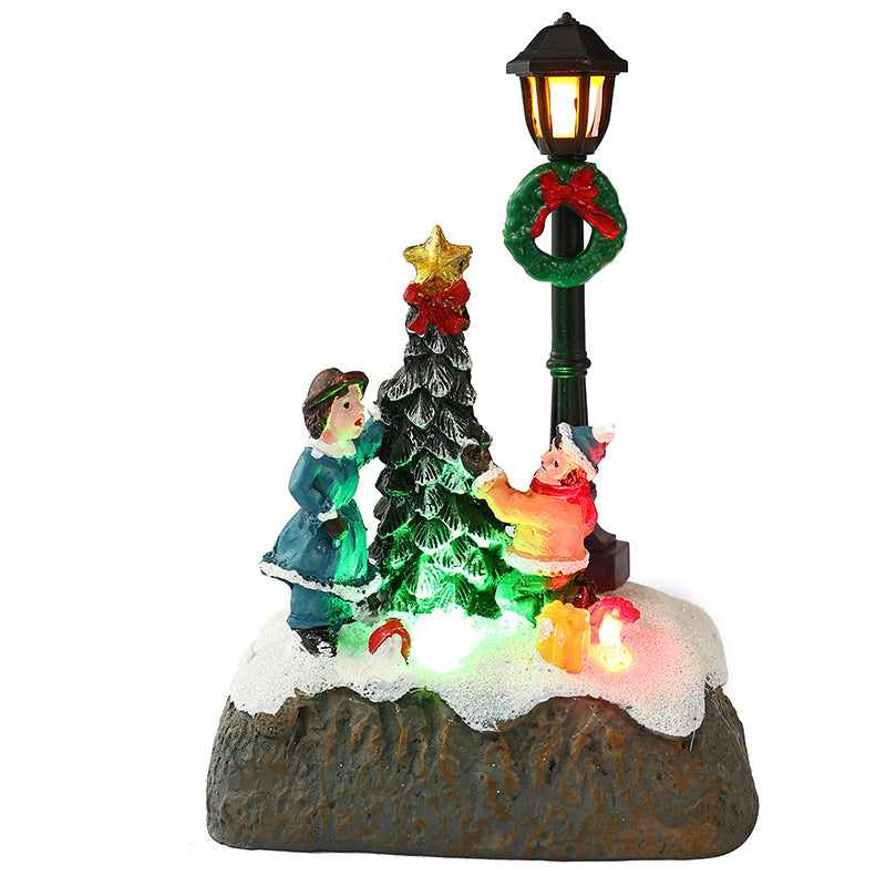 Nostalgische Weihnachtsdorf Szene Brehn