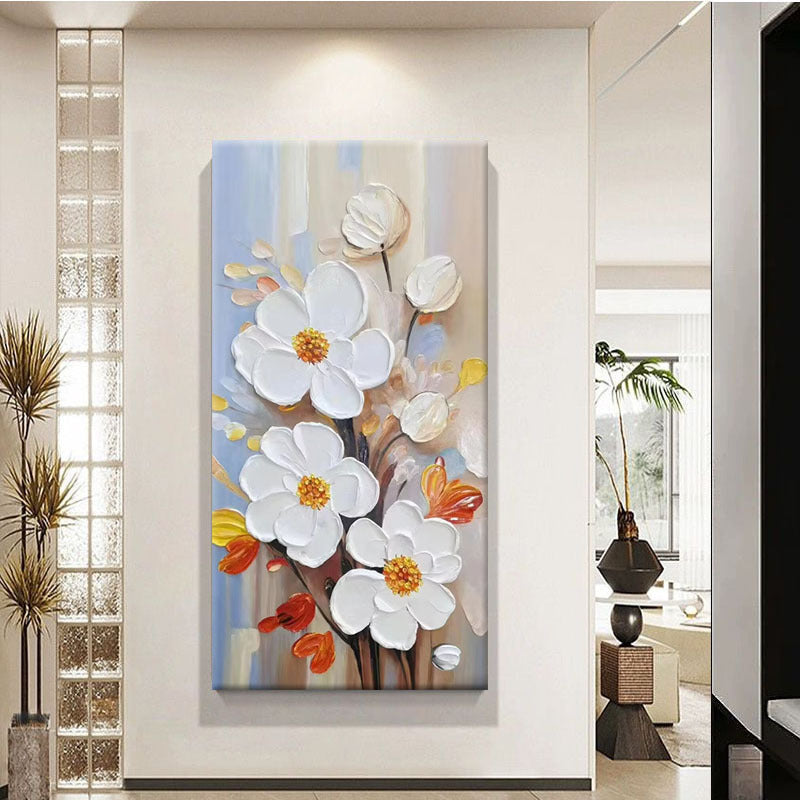 Florales Texturiertes Leinwandkunstwerk