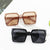 Damen Modische quadratische Sonnenbrille mit stylischem zweifarbigen Rahmen Brehn