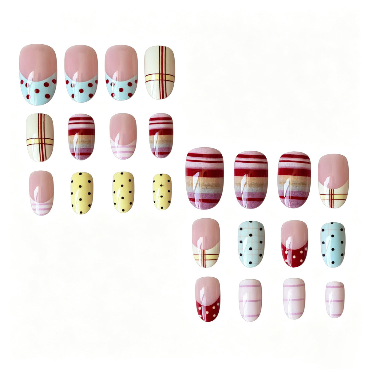 Trendiges Gemischtes Design Nagelkunst