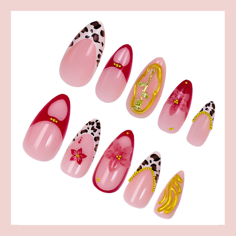 Kunstnagelset mit kreativen Tier- und Blumendesigns Brehn