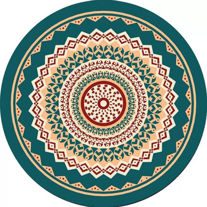 Kreisförmiger Vintage Blumenbereichsteppich Brehn