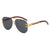 Damen modische Piloten-Sonnenbrille mit luxuriösen Metallakzenten und Holzdetails Brehn