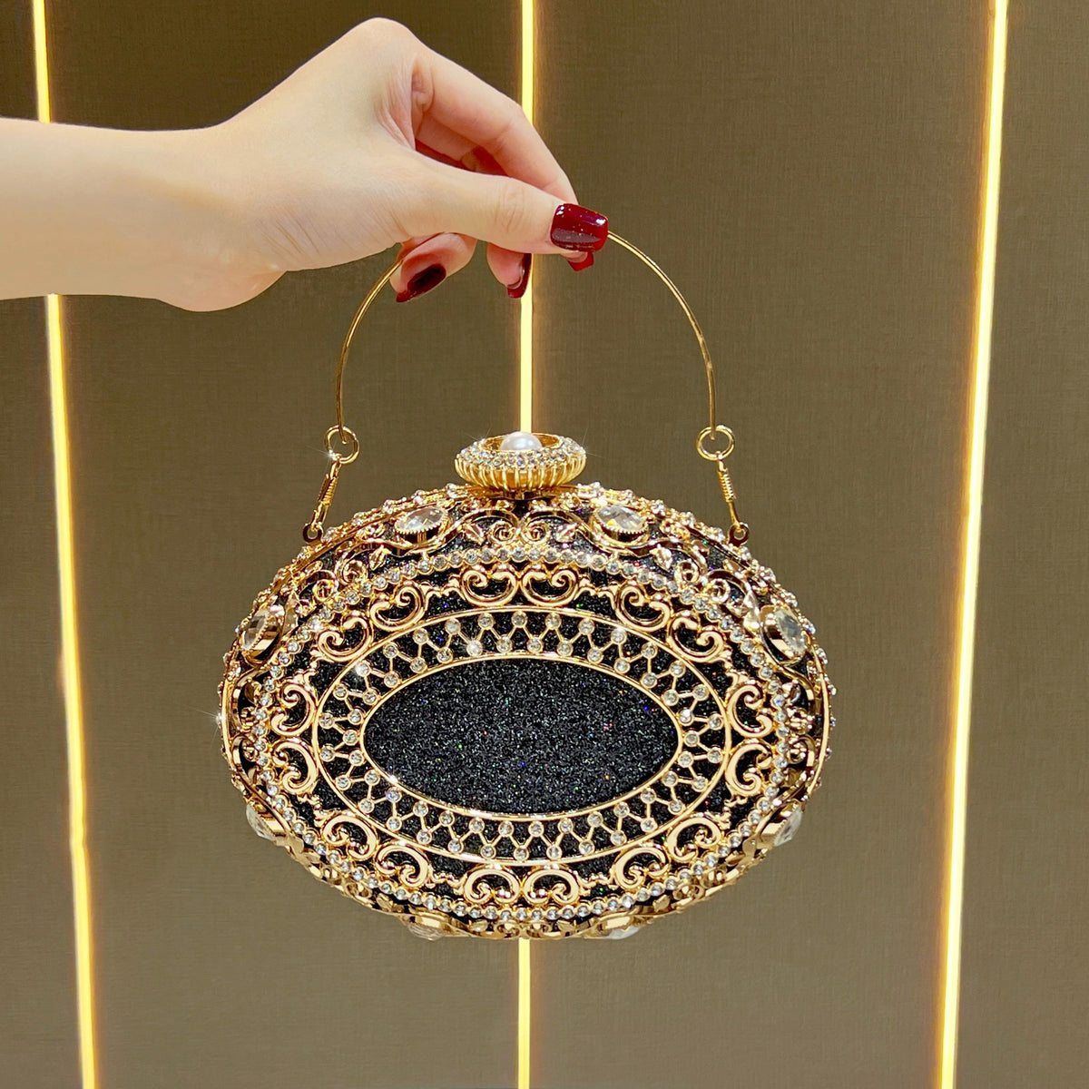 Glamouröser Vintage-inspirierter Abendtasche