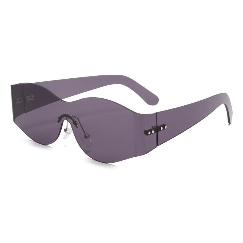 Damen modische Sonnenbrille im futuristischen Look Brehn