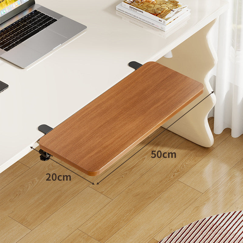 Unter-Desk Bambus Ausziehbare Arbeitsfläche Clamp-Montierte Tastatur- & Mausplattform