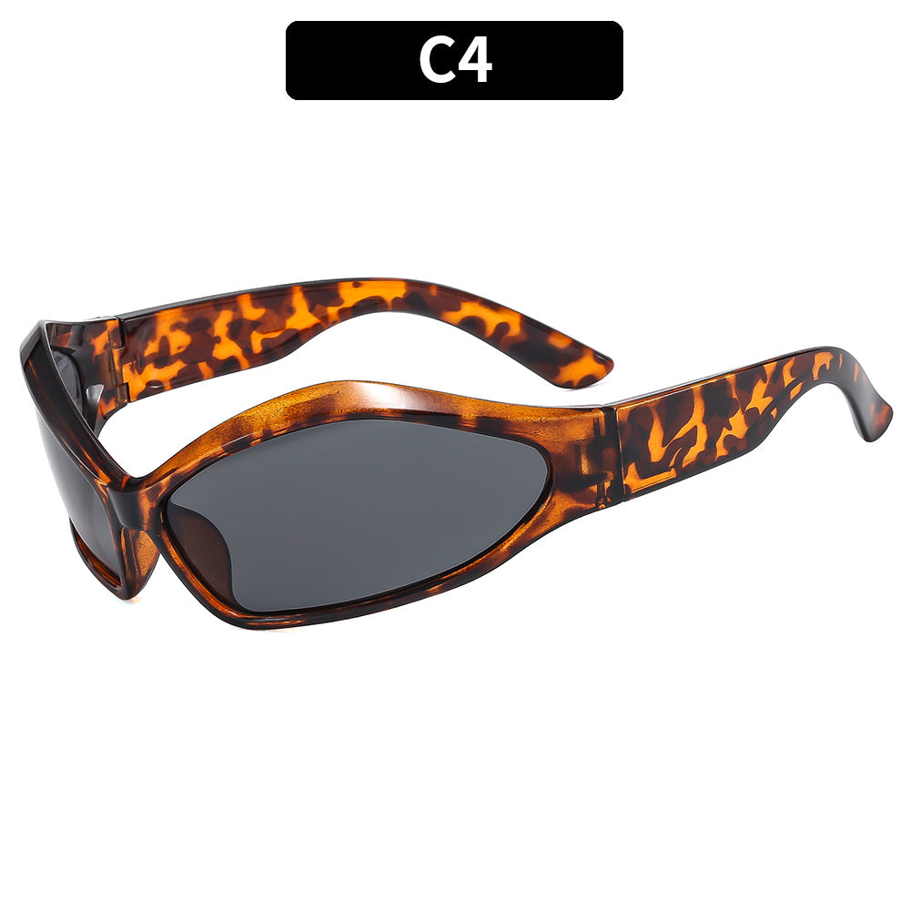 Retro-inspirierte Schutzschild-Sonnenbrille