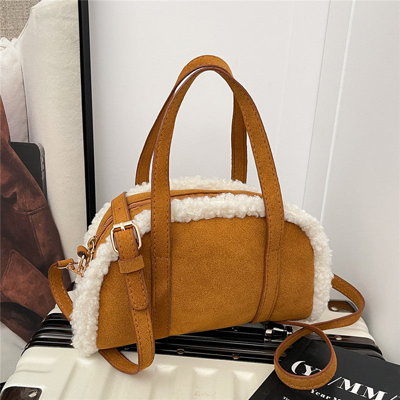 WoCozy Plüschtextur Handtasche Brehn