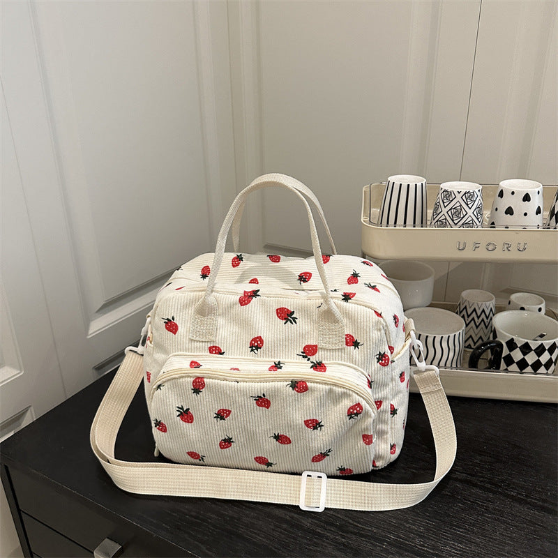 WoPlayful Erdbeer Druck Crossbody Tasche Brehn