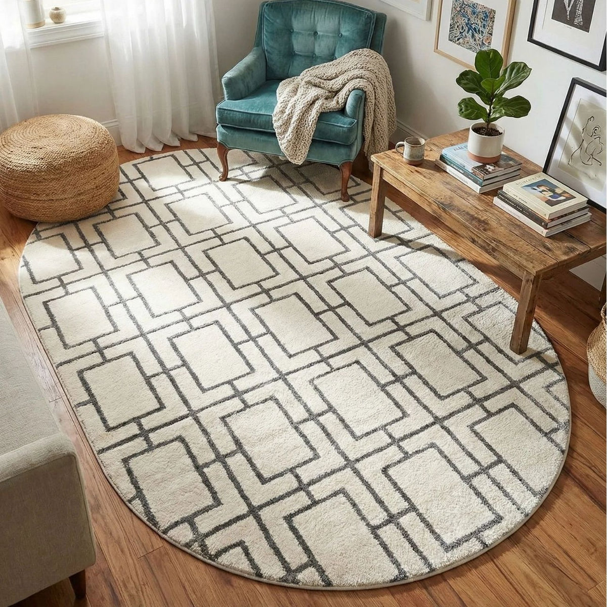 Geometrisch gemusterter Teppich