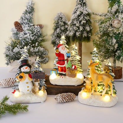 Beleuchtete Weihnachtsdekorationsfigur mit Tieren Brehn