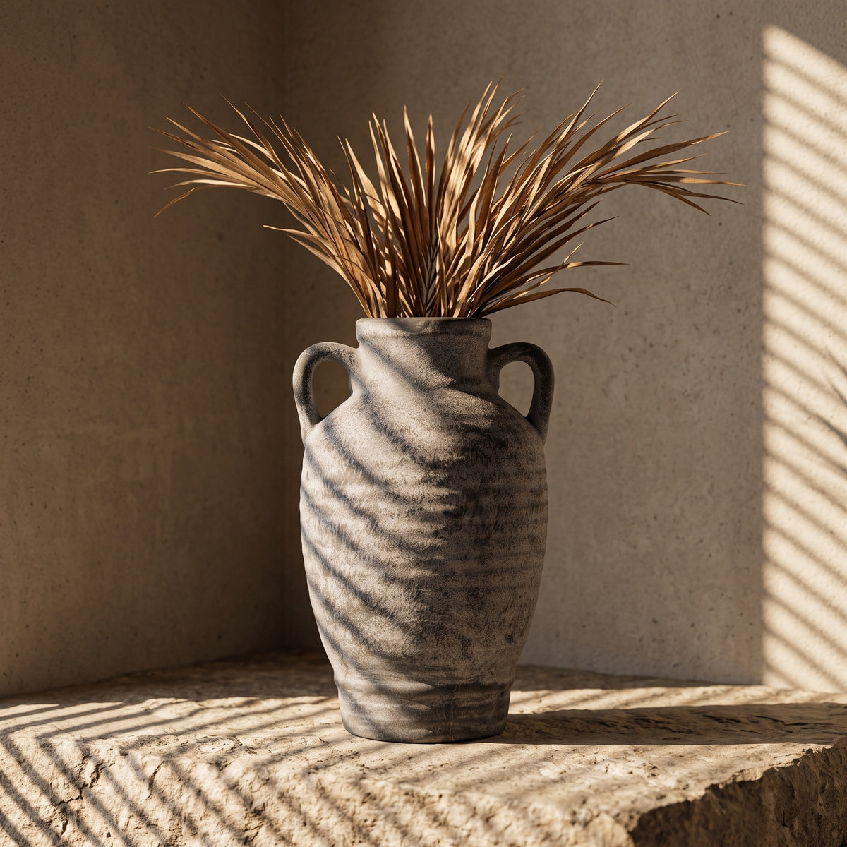 Stilvolle Terrakotta Vase Brehn