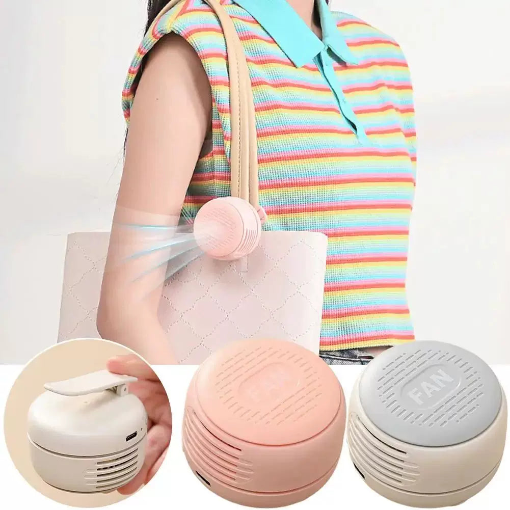 Unisex Einheitsgröße kompakte tragbare persönliche Kühlventilator mit USB wiederaufladbarem Akku und verstellbaren Lamellen Brehn