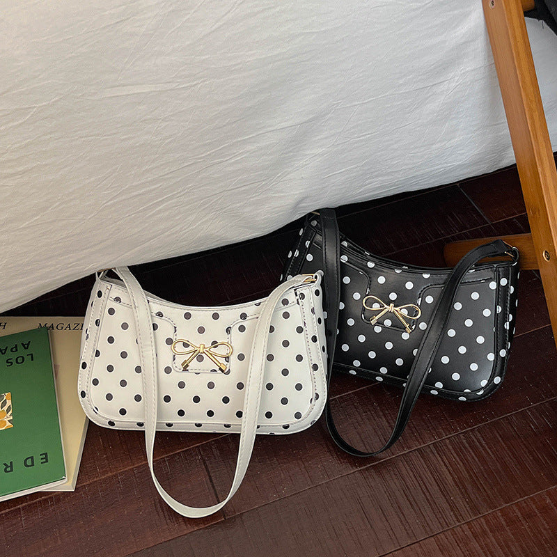 WoPolka Dot Muster Hobo Handtasche Brehn