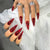 Rhinestone-beschichtete Stiletto-Nagelverlängerungen Brehn