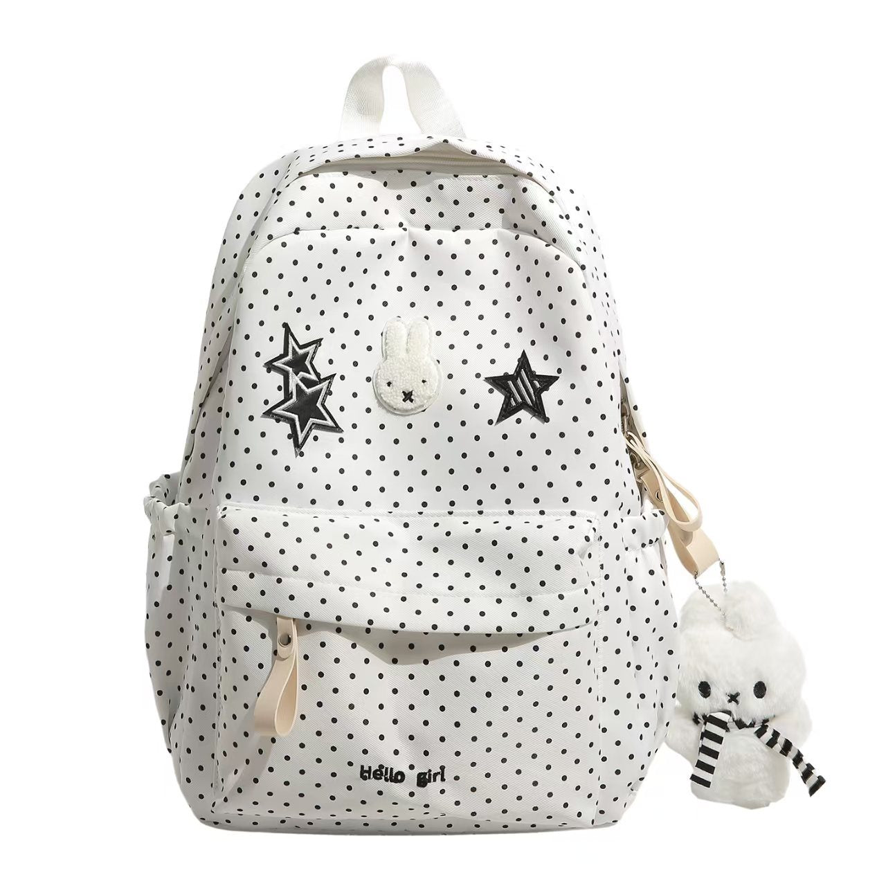 Trendy Pünktchen Canvas Rucksack Brehn