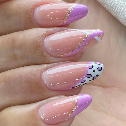 Glamouröse Glitzer-Stiletto Press-On Nägel Brehn