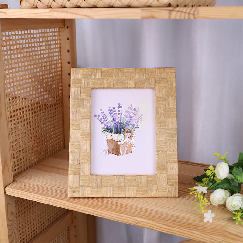 Kunstvoller Bilderrahmen Aus Natürlichem Rattan Brehn
