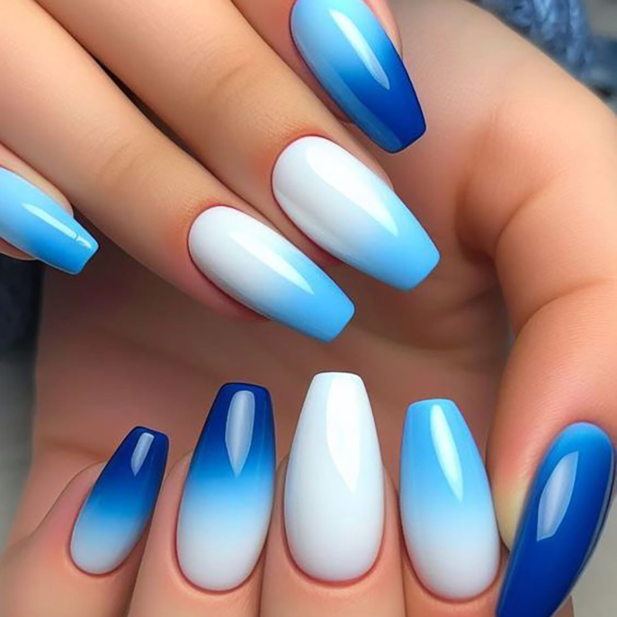Ombre Press-On Nagelkunst Set Brehn