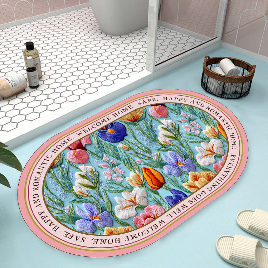 Florales Design Badteppich Brehn