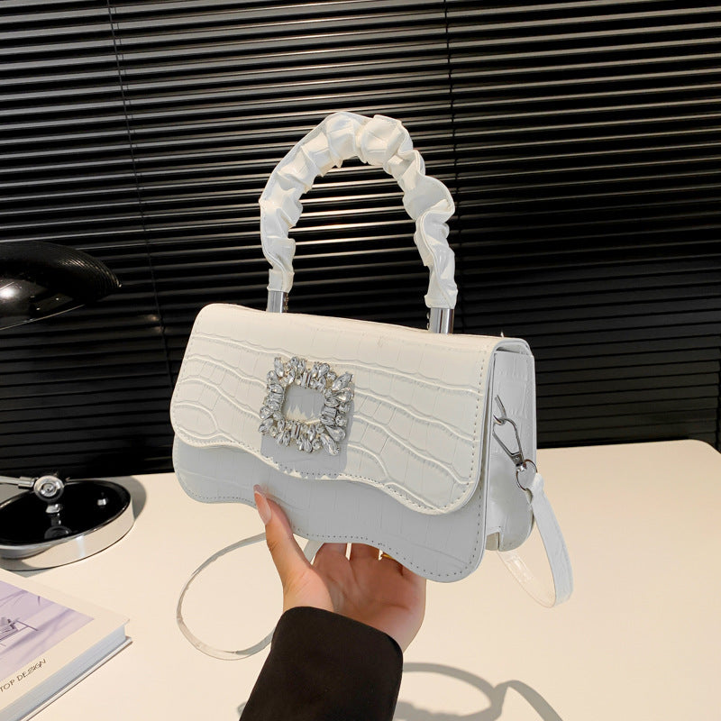 Glamouröse Krokodiltextur Abendhandtasche Brehn