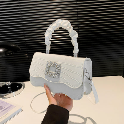 Glamouröse Krokodiltextur Abendhandtasche Brehn
