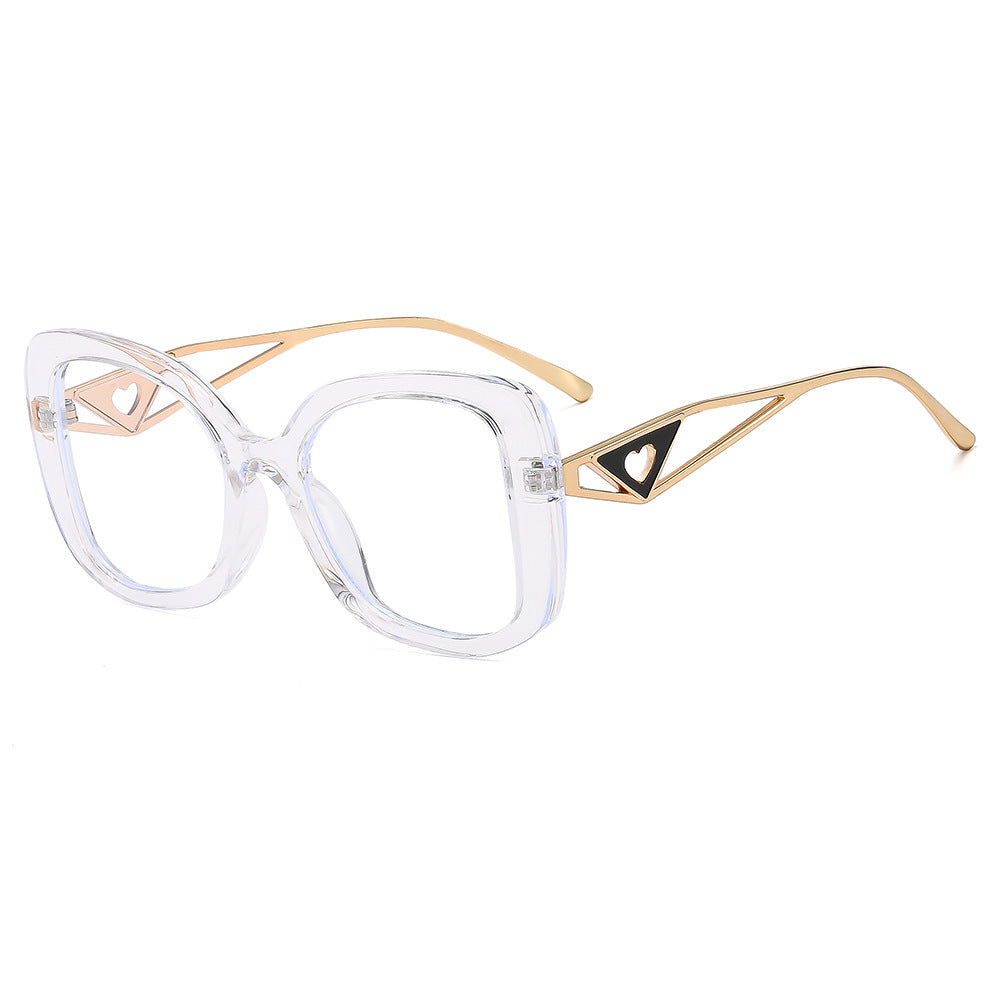 Damen modische oversized Sonnenbrille mit luxuriösem Herzdetail Brehn
