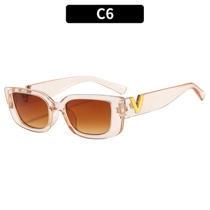 Schicke eckige Rahmen Sonnenbrille