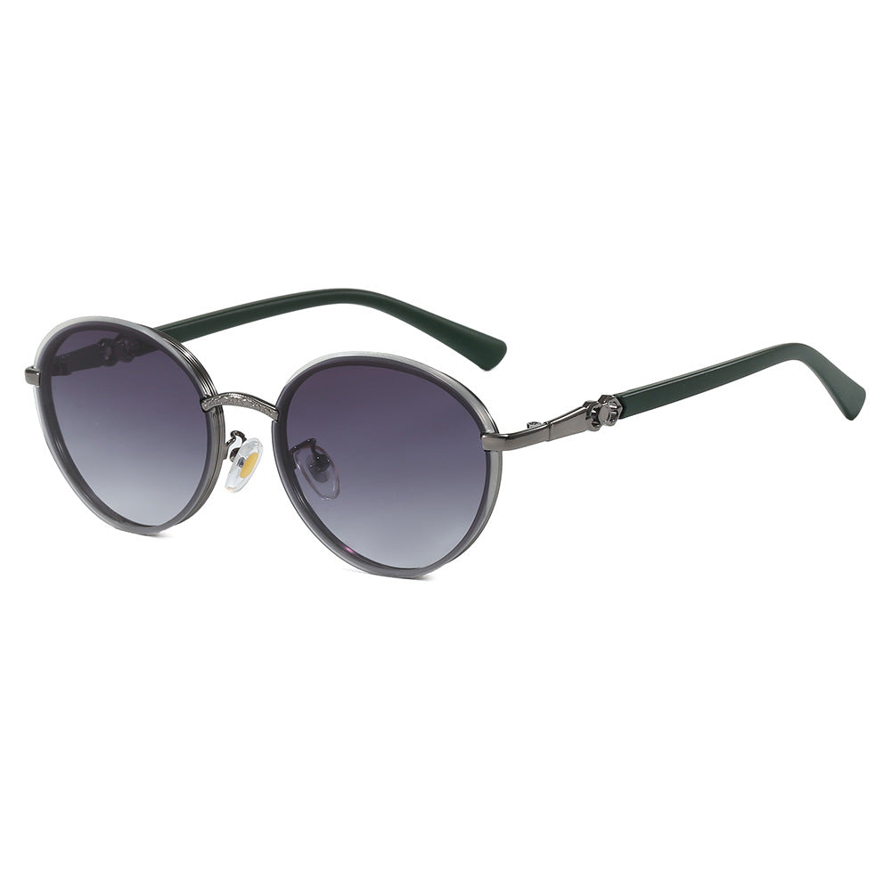 Damen elegante runde Sonnenbrille mit verspiegeltem Effekt Brehn