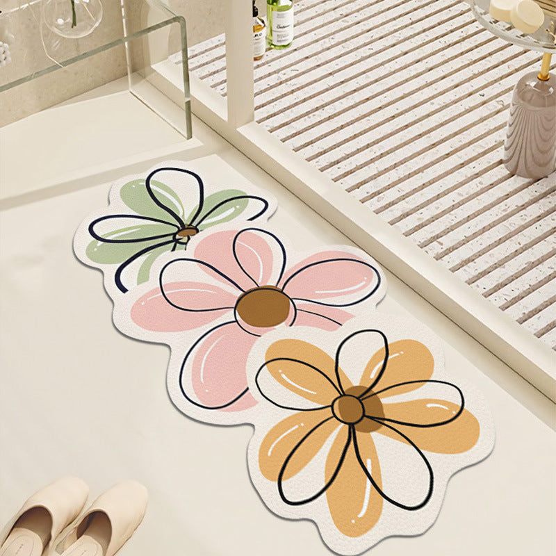 Dekorativer Floral Badteppich Brehn