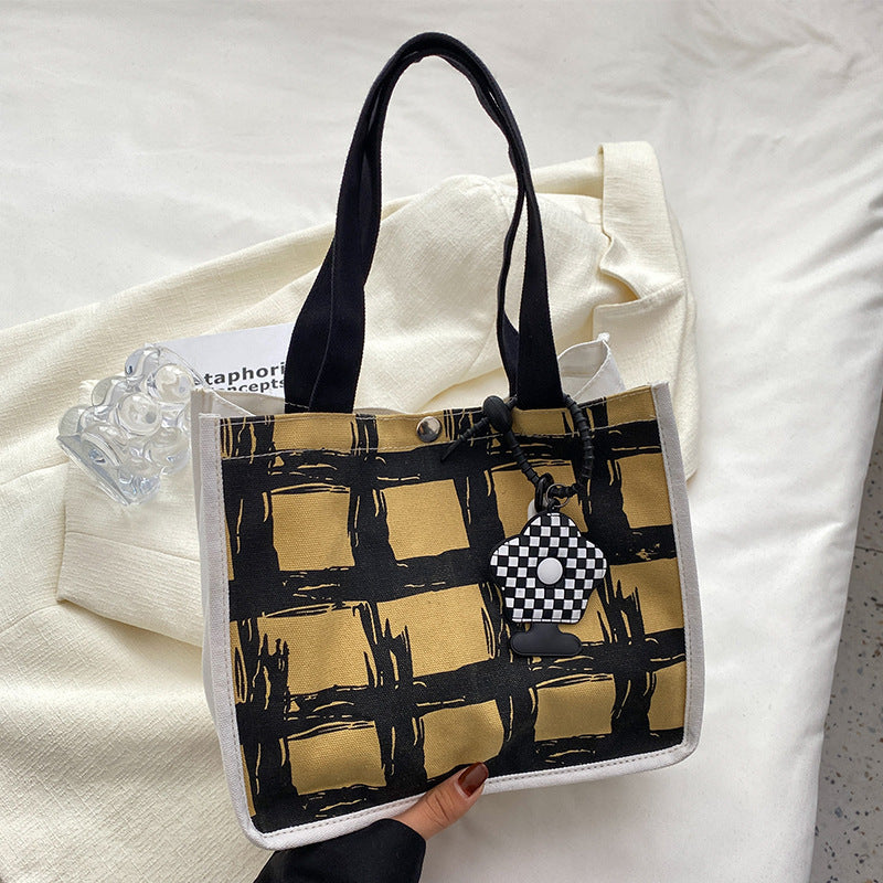 Moderne geometrische Druck-Leinwand Tragetasche