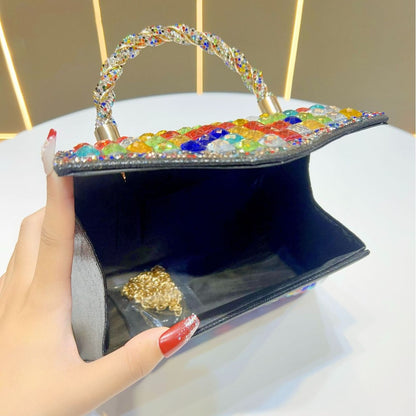 Bunte Strass Abendtasche