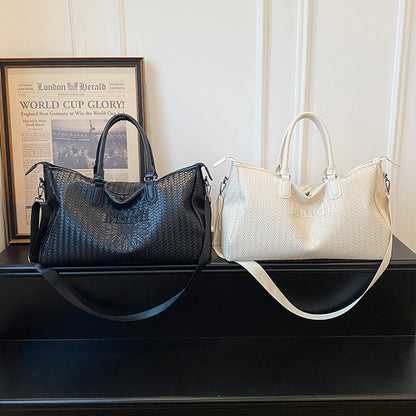Gewebte Leder Wochenend Reisetasche Brehn