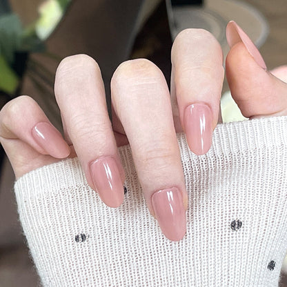 Natürlicher Glänzender Press-On Nagelset Brehn