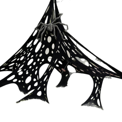 Gruselige Halloween-Spinnweb-Dekoration