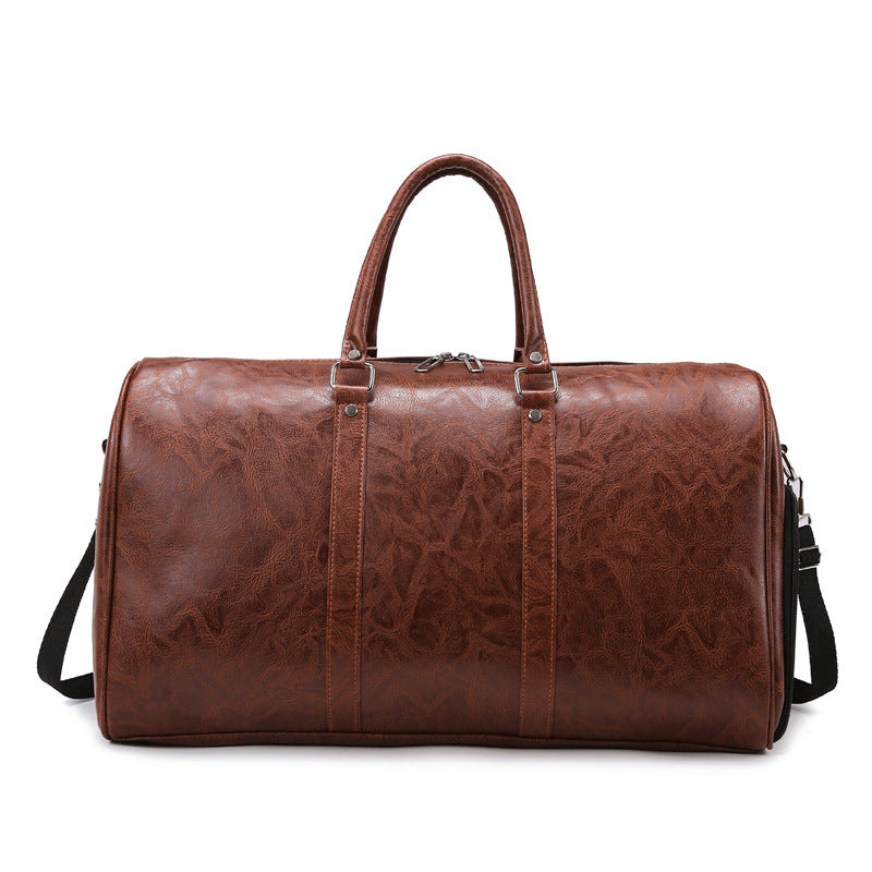 Vintage Leder Wochenend Reisetasche Brehn