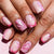 Künstlerische florale Gel Press-On Nägel Brehn