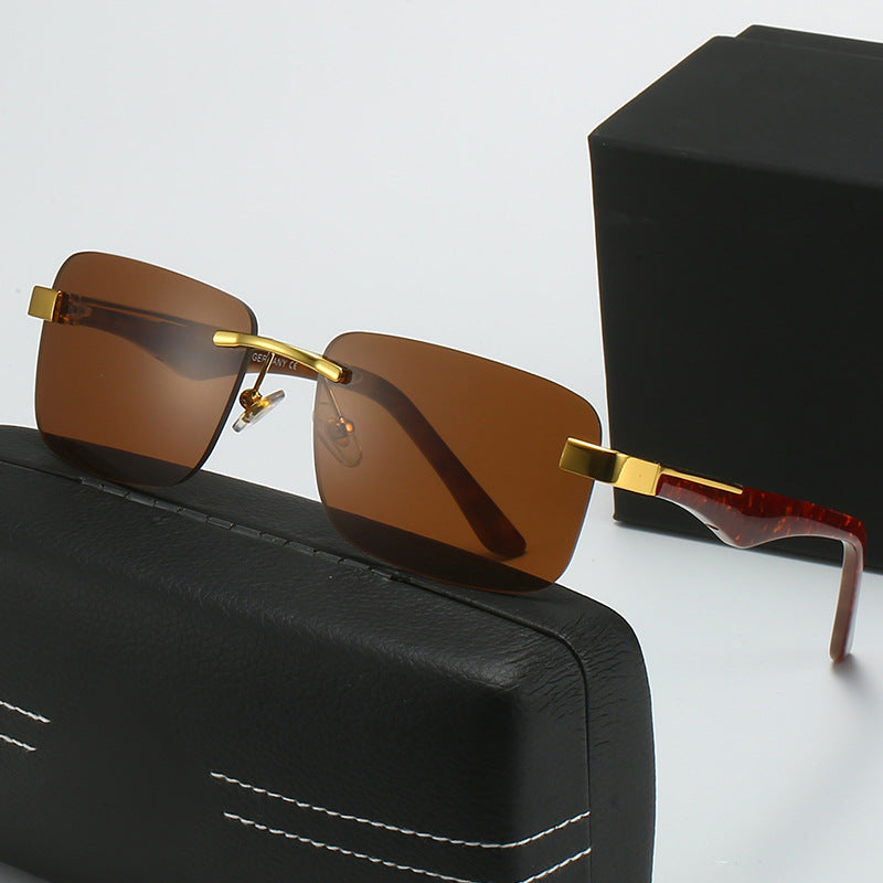 Damen modische Halbrahmenbrille mit elegantem Metall- und Kunststoffmix Brehn