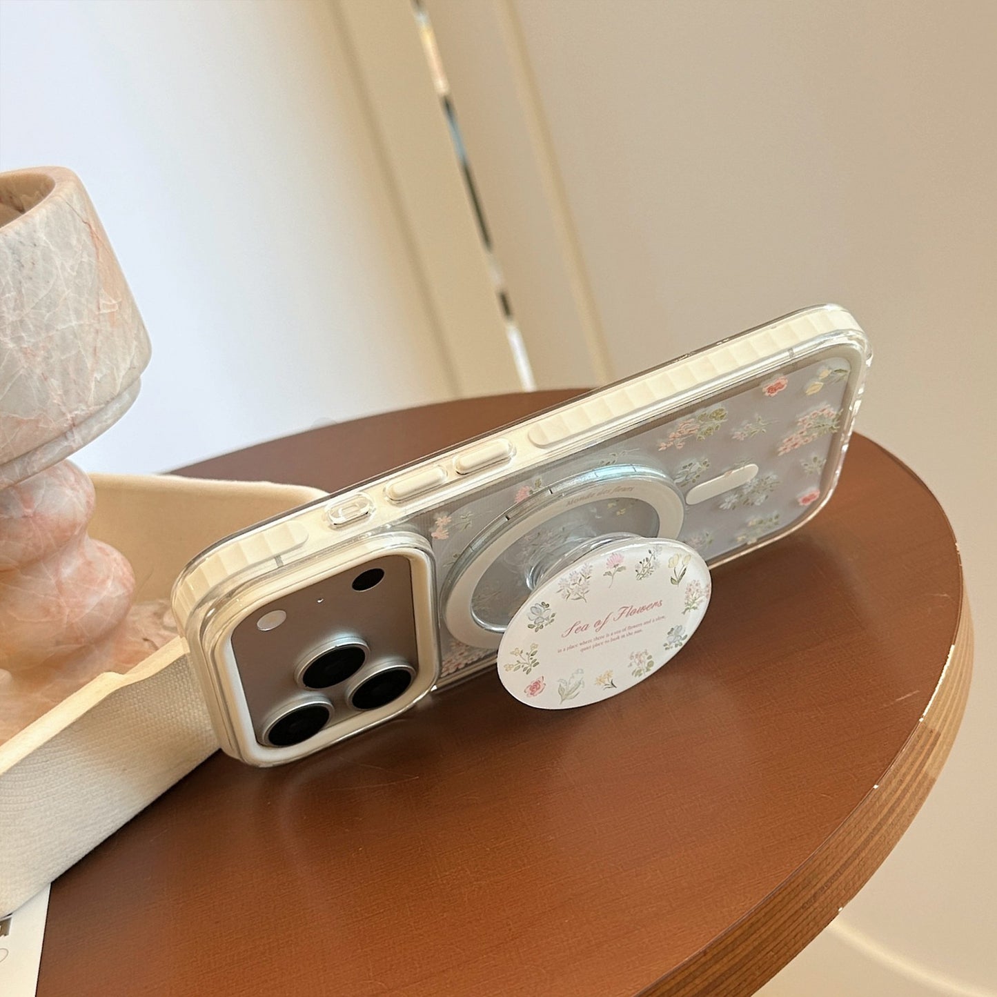 Eleganter Keramik-Untersetzer mit Blumendesign Brehn