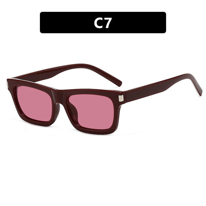 Damen quadratische Sonnenbrille mit transparenten Gläsern und stilvollem Design Brehn