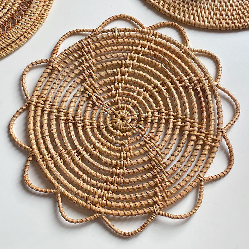 Damen Elegante handgewebte Rattanunterlage Brehn
