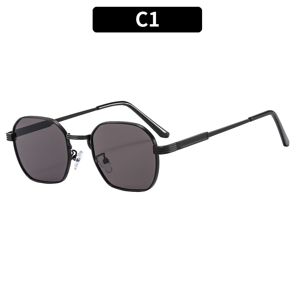 Übergroße geometrische Retro-Sonnenbrille