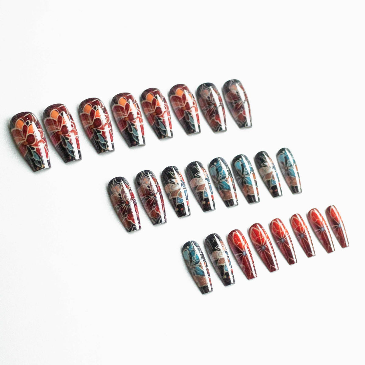 Aufwendiges Blumennagelkunst-Design-Kit
