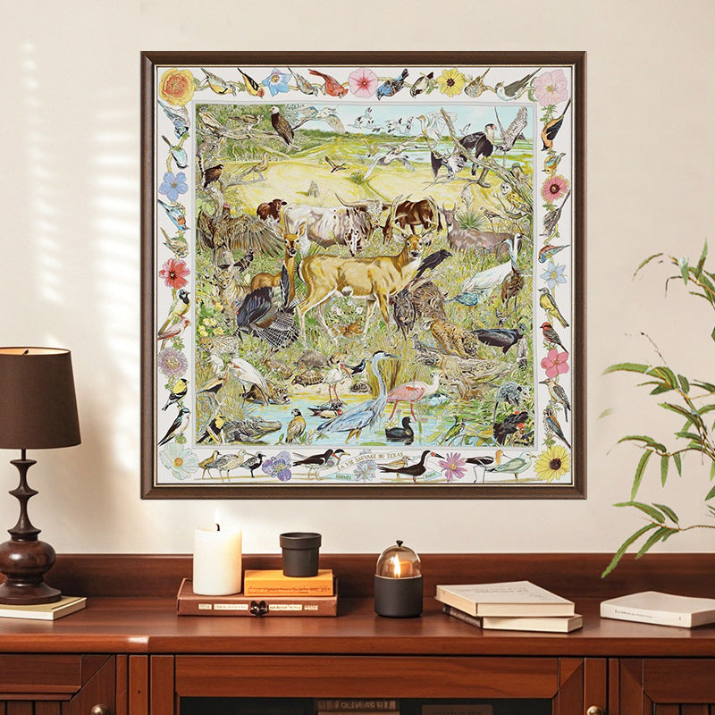 Wildlife-Themen gerahmter Kunstdruck