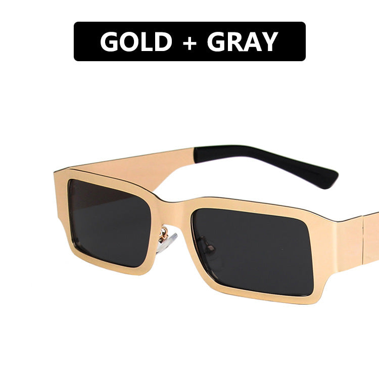 Damen geometrische Sonnenbrille mit schützendem UV-Filter und robustem Metallrahmen Brehn