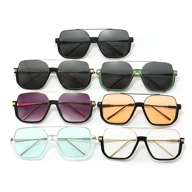Damen Modische Sonnenbrille mit geschwungenem Metallrahmen und UV-Schutz Brehn