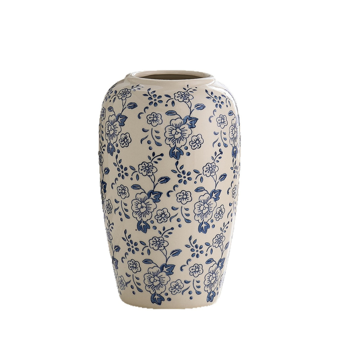 Dekorative Keramikvase mit floralen Muster Brehn