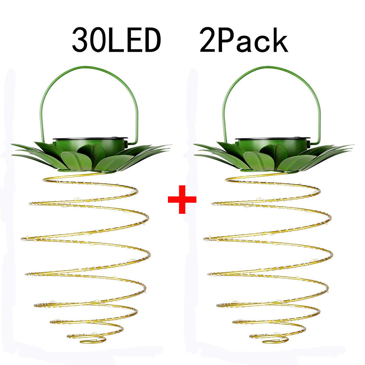 Spiral Hängende Solar LED Laterne Mit Lotus Dach Und Tragegriff Brehn