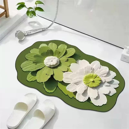 Blumenförmiger Teppich