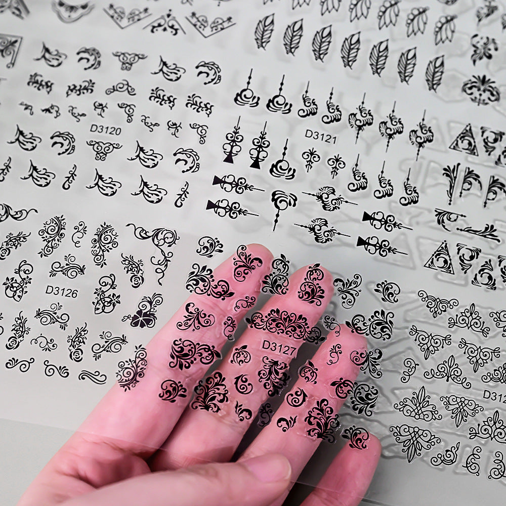 Kreative Nagelkunst Aufkleber Sammlung